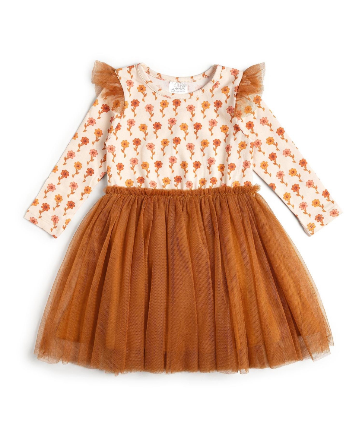 Sweet Wink Baby Girls' Floral Long-Sleeve Fit & Flare Tutu Dress