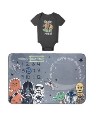 Baby Boys New Bodysuit and Blanket Set