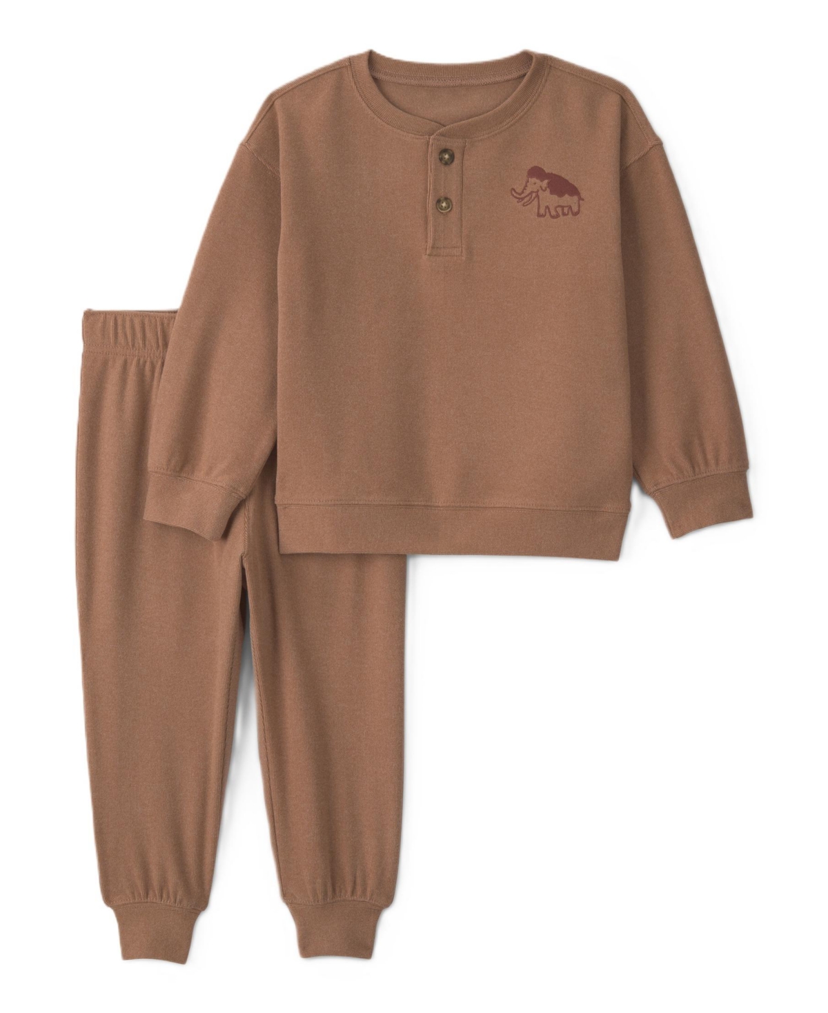 Carter's Toddler Boys' 2T-5T Henley Long-Sleeve Top and Jogger Pants, 2-Piece Set