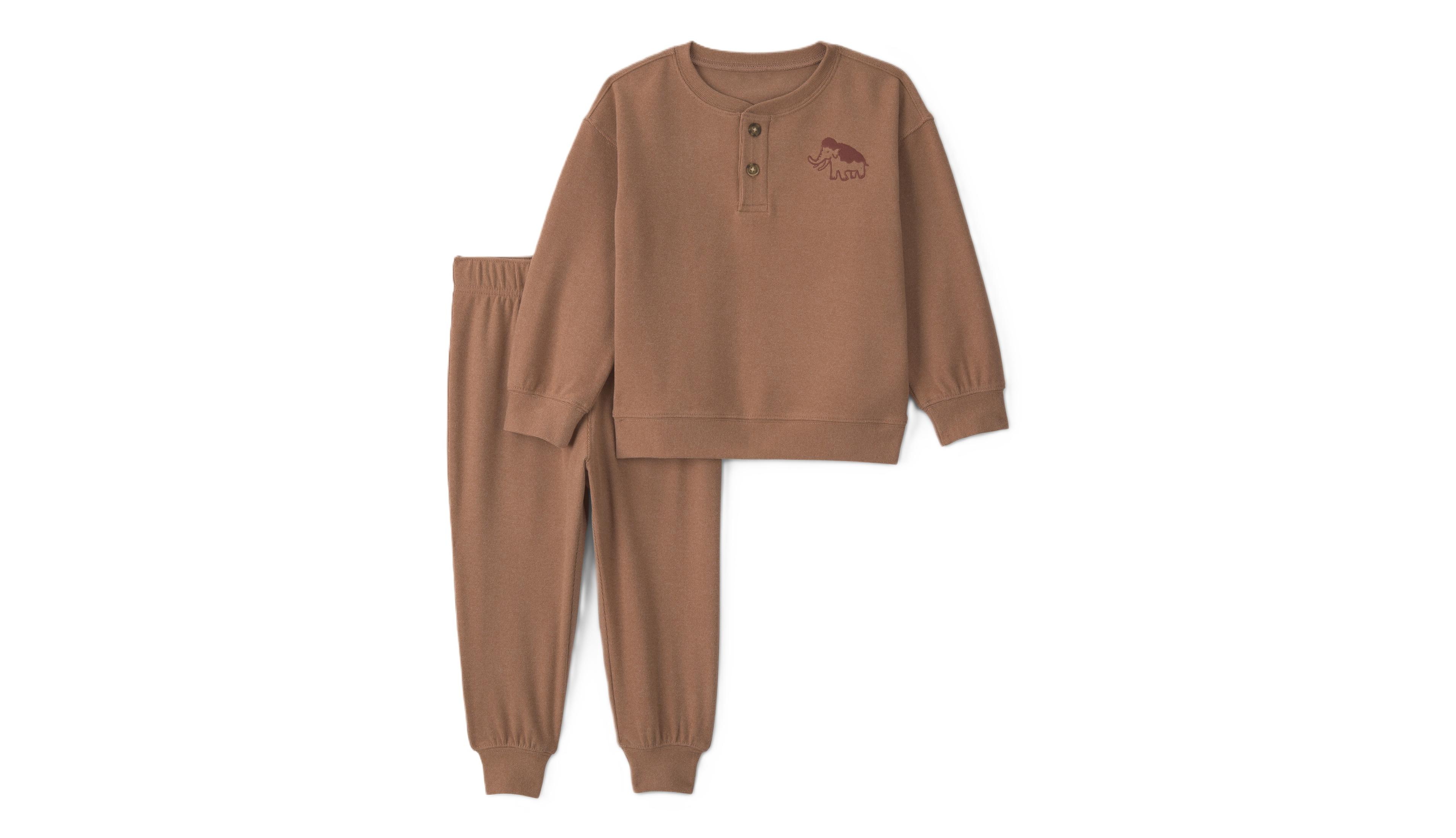 Carter's Toddler Boys' 2T-5T Henley Long-Sleeve Top and Jogger Pants, 2-Piece Set