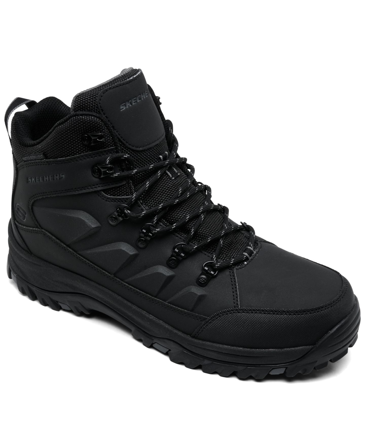 Мужские походные ботинки Skechers Relaxed Fit: Relment - Daggett, цвет: Чёрный — фото 1