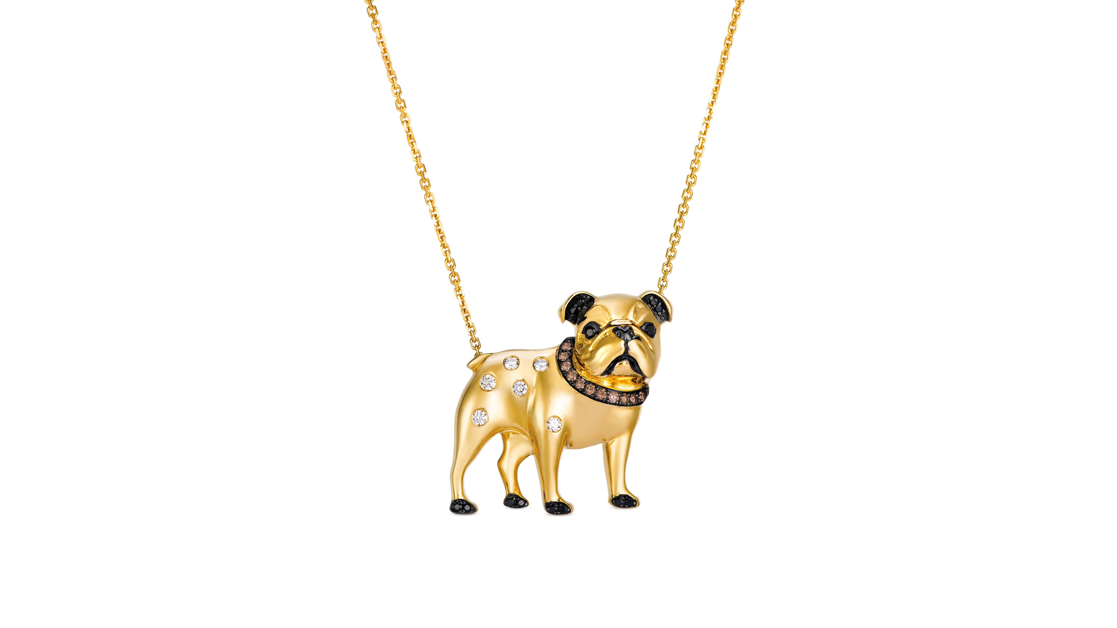 Le Vian Dog Pendant Diamond Adjustable Necklace (1/4 ct. t.w.) in 14k Yellow Gold