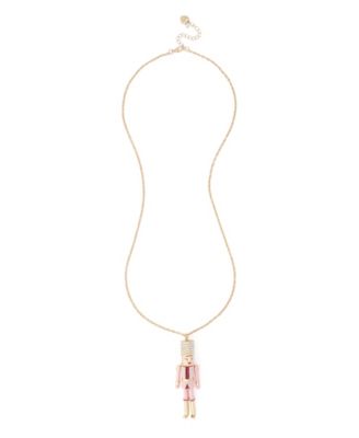 Women's Glass Crystal Nutcracker Pendant Necklace