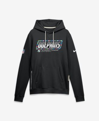 Men's Black Miami Dolphins 2026 NFL Cruical Catch Sideline Dri-Fit Pullover Hoodie