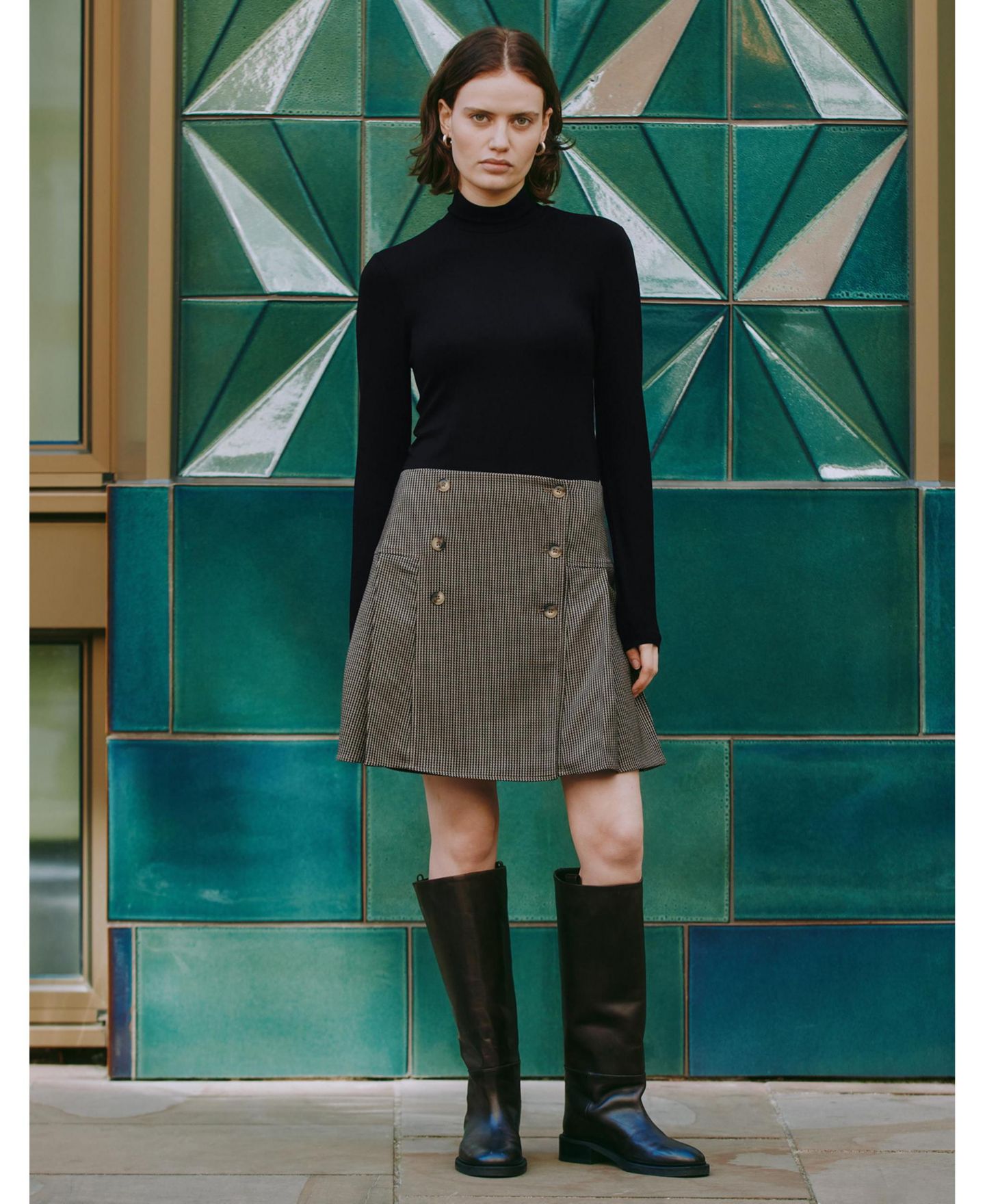 Женская юбка Albaray Pleated Mini, цвет: Коричневый — фото 5