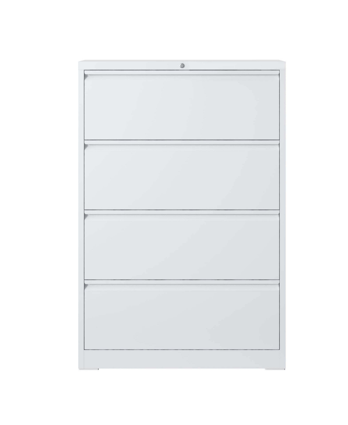 Viyet 4-Drawer Metal Lateral File Cabinet with Lock - White