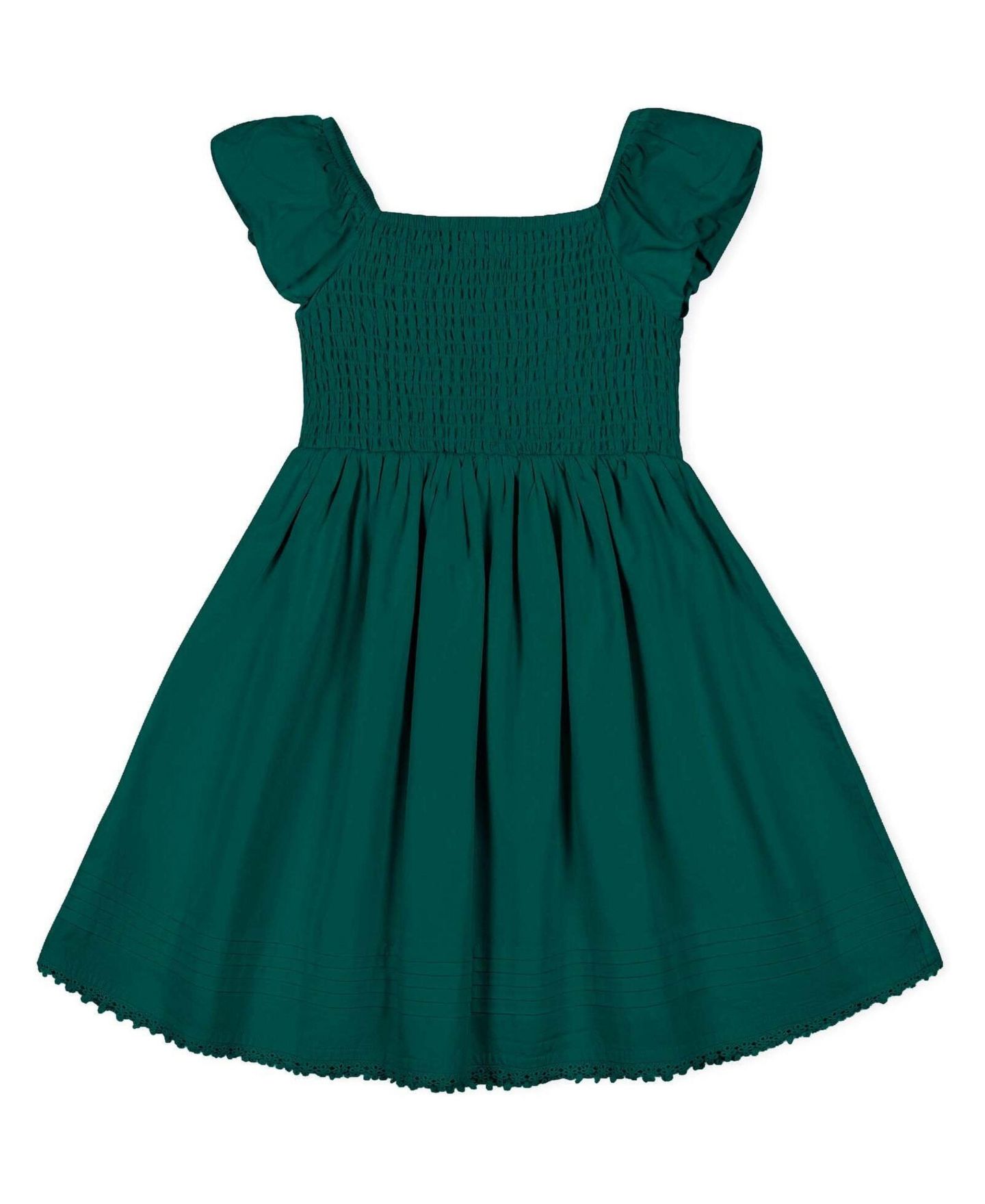 Платье Hope & Henry '6-12 Sateen Flower Girl Dress для девочек, цвет: Глубокий зелёный — фото 5