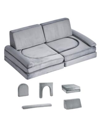 Ten Piece Modular Kids Play Couch for Ages 18 Months to 12 Years