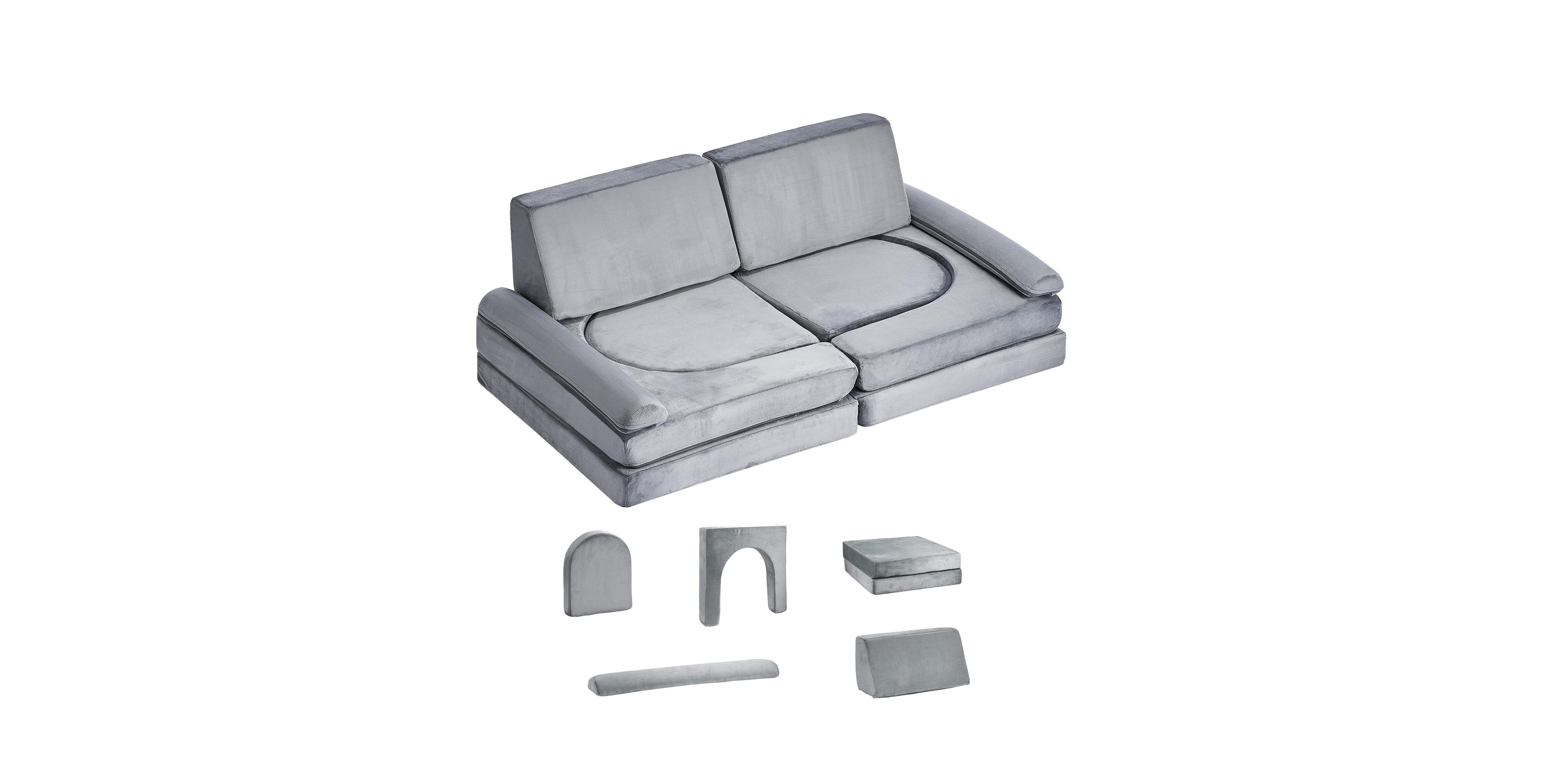 Gouun Ten Piece Modular Kids Play Couch for Ages 18 Months to 12 Years
