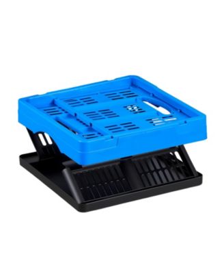 3-Pack 25 L Compact Folding Storage Crates with 22 lb Capacity Each