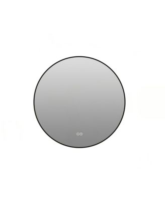 LED Bathroom Mirror 24 Inch Round with 3 Color Dimmable Lighting Anti Fog Memory Function for Bathroom Vanity