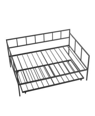 Twin Metal Daybed Frame for Guest Rooms Featuring Trundle