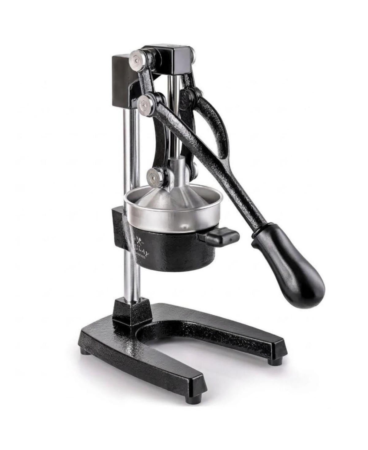 Zulay Kitchen - Cast Iron Citrus Juicer, Heavy-Duty Manual Orange & Lemon Squeezer - Black