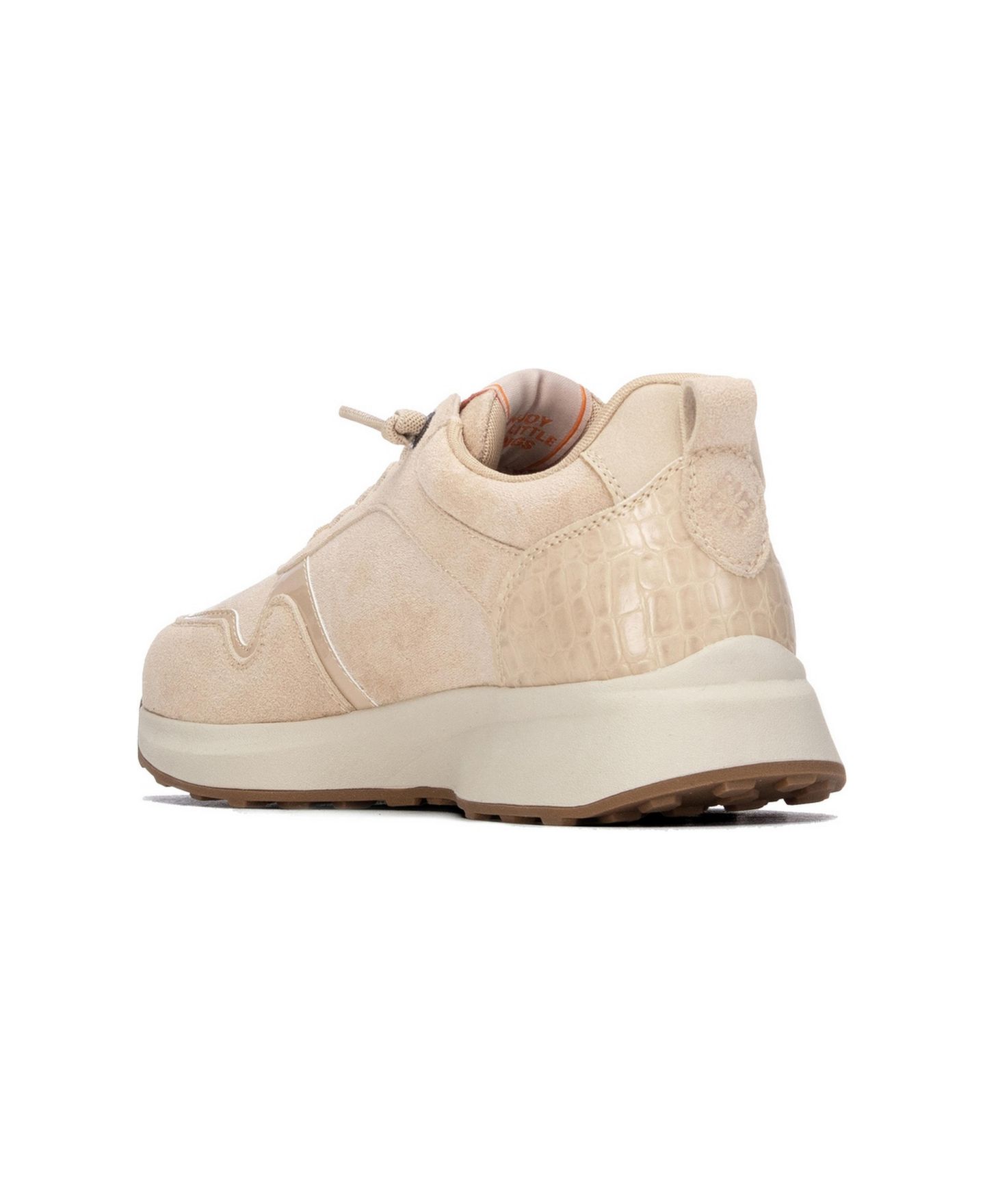Женские кроссовки XTI Refresh Suede Flat-Sole, цвет: Бежевый — фото 4