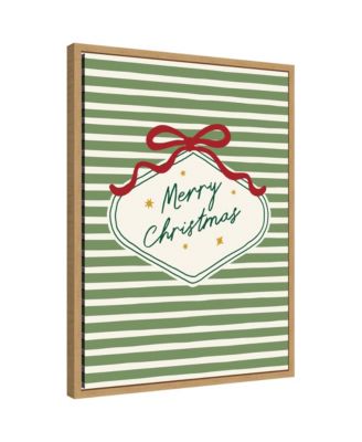 Merry Christmas Ornament by Lucky Guava Framed Canvas Wall Art Print