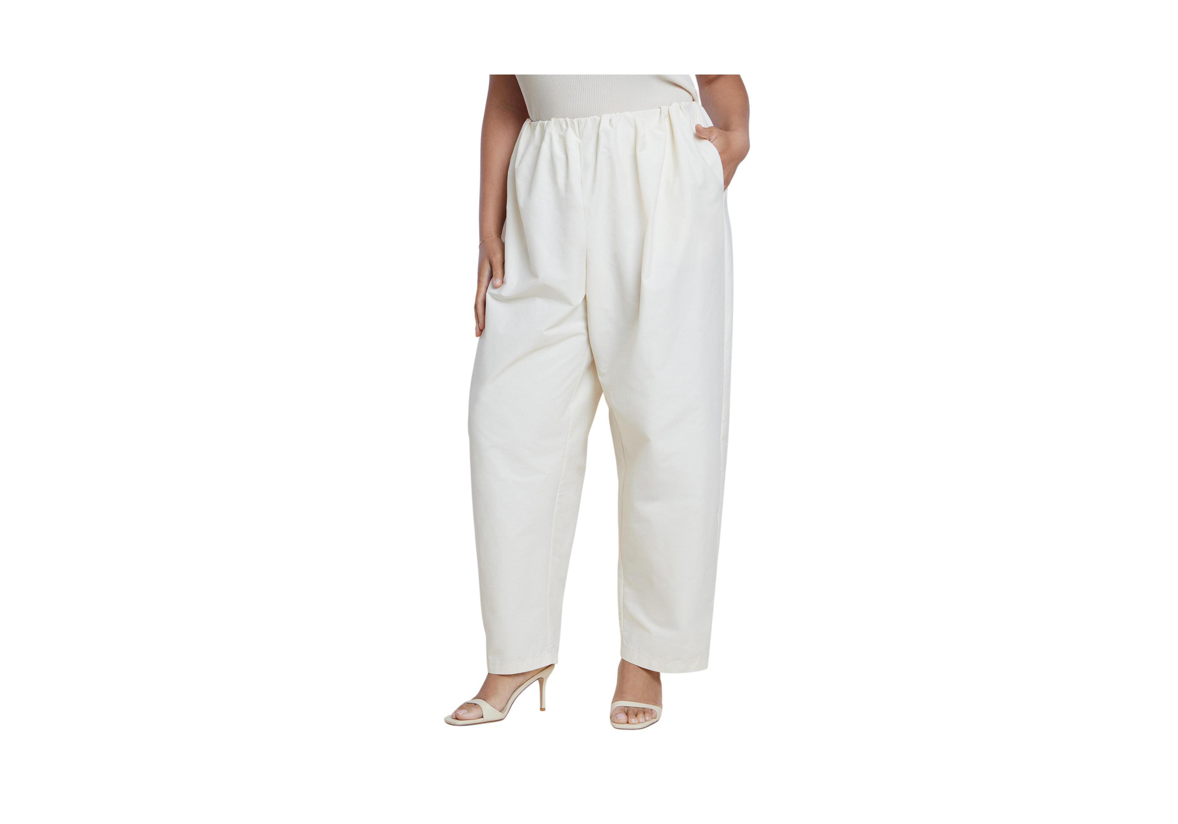 Eloquii Plus High-Rise Straight-Leg Pull-On Pants