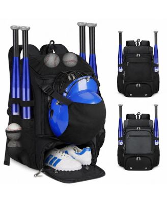 Lightweight Baseball Softball Backpack With Helmet Storage Shoe Compartment Fence Hook