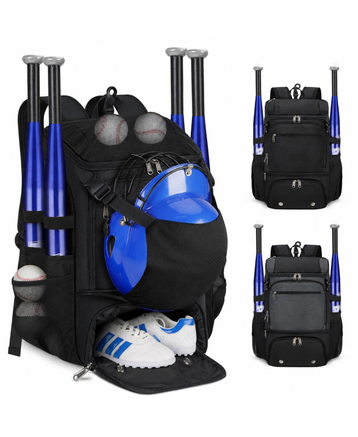 Peneyon Lightweight Baseball Softball Backpack With Helmet Storage Shoe Compartment Fence Hook
