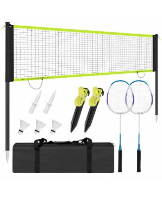 12ft Portable Badminton Net Set Easy Setup High Stable Complete Kit