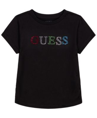 Girls' 7-16 Rhinestud Graphic Fitted Cotton-Blend T-Shirt