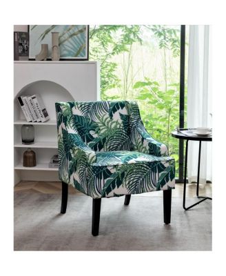Upholstered Solid Wood Frame Accent Chair