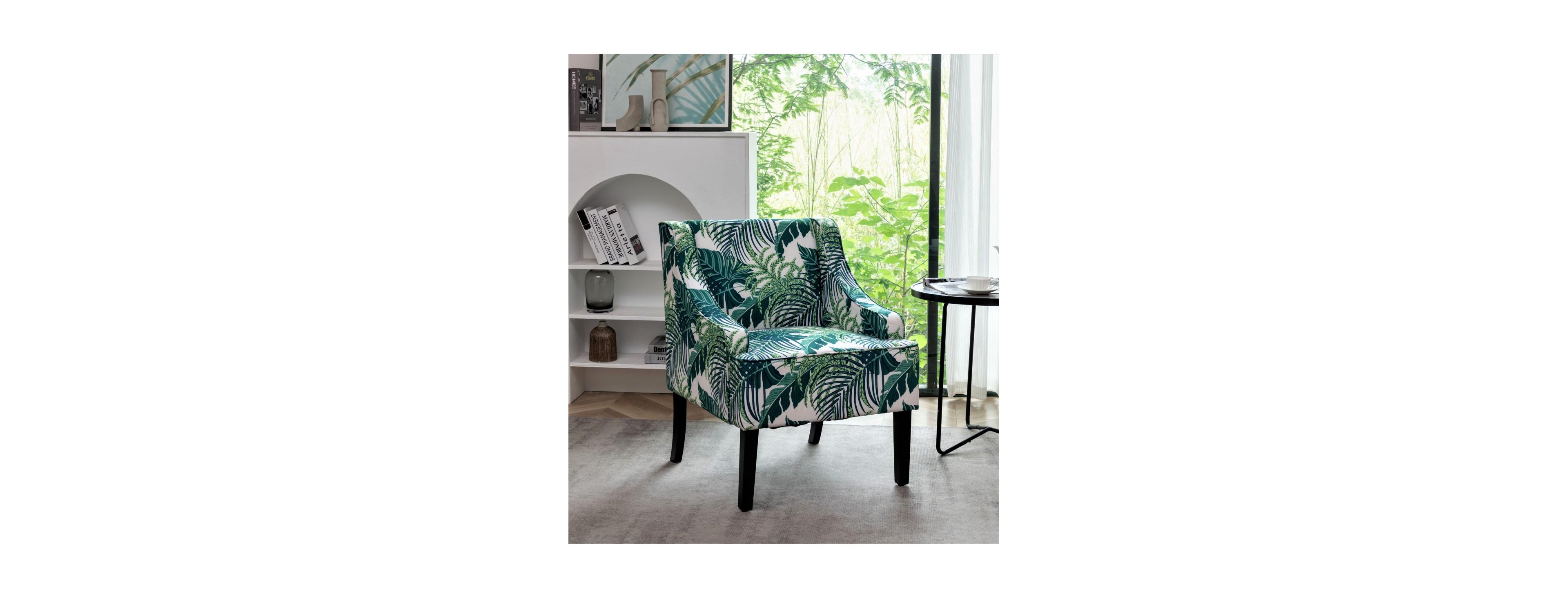 Streamdale Furniture Upholstered Solid Wood Frame Accent Chair