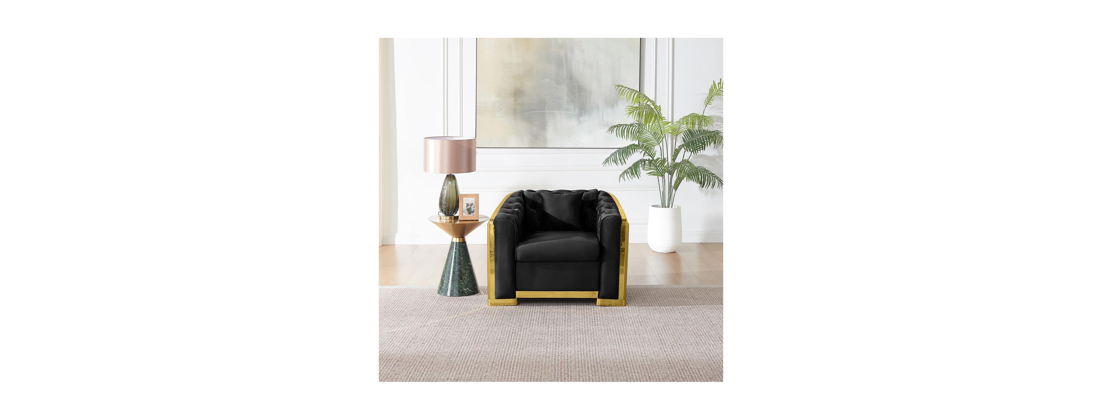 Streamdale Furniture Luxury Velvet Chesterfield Single Sofa