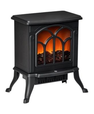 Freestanding Electric Fireplace Stove Heater with Realistic Flame