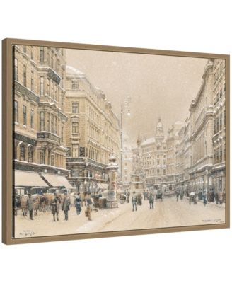 Vienna Snow Flurry by Richard Moser Framed Canvas Wall Art Print