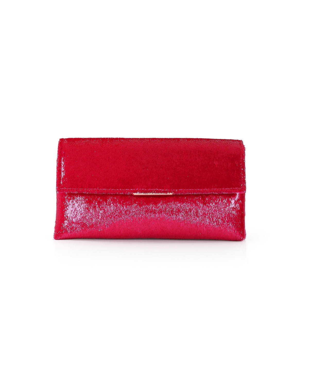 Jewel Badgley Mischka Woman's Angel Soft Faux Pony Hair Envelope Clutch - Hot pink
