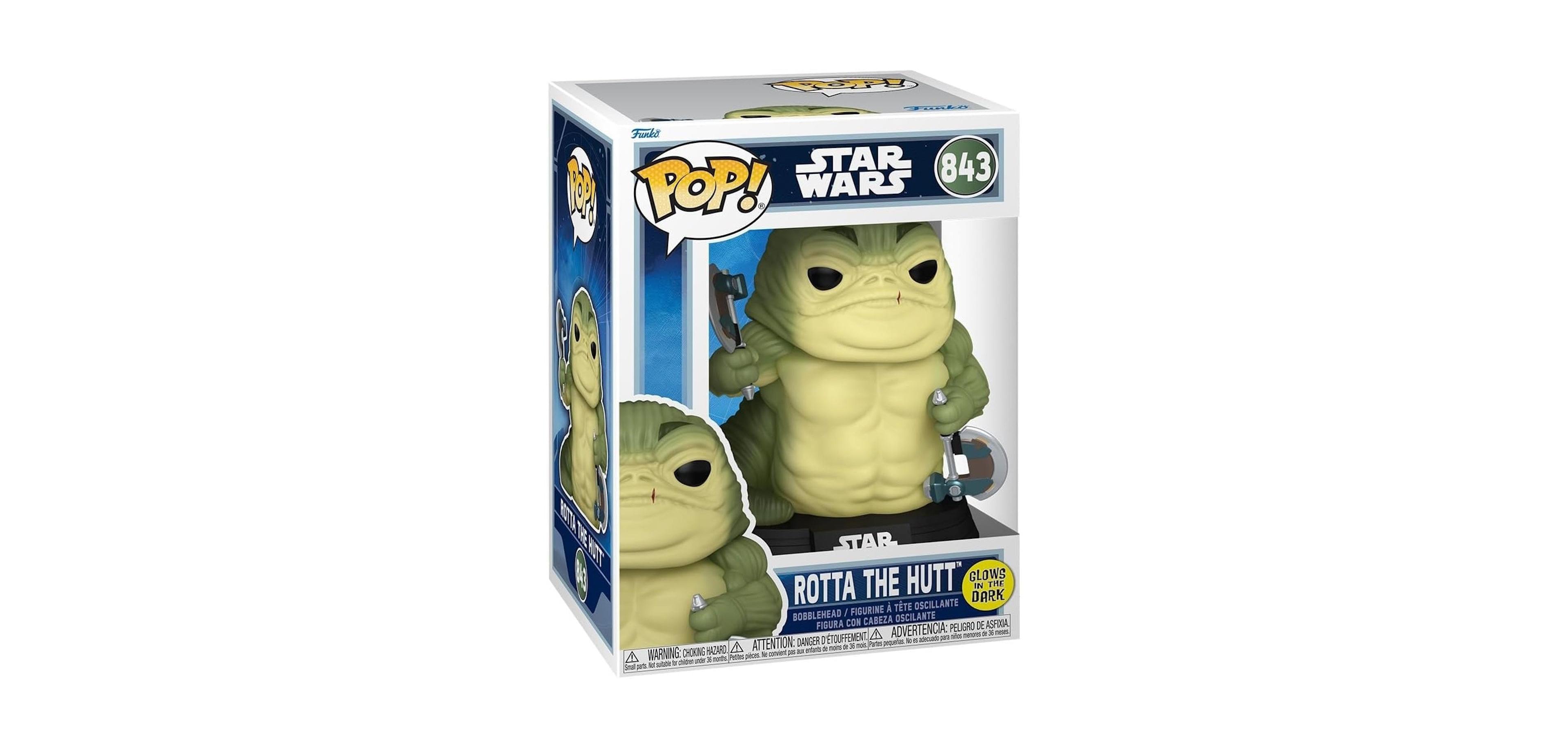 Funko Pop!: Star Wars the Mandalorian and Grogu - Rotta the Hutt Bobblehead Glow in the Dark Vinyl Figure 843