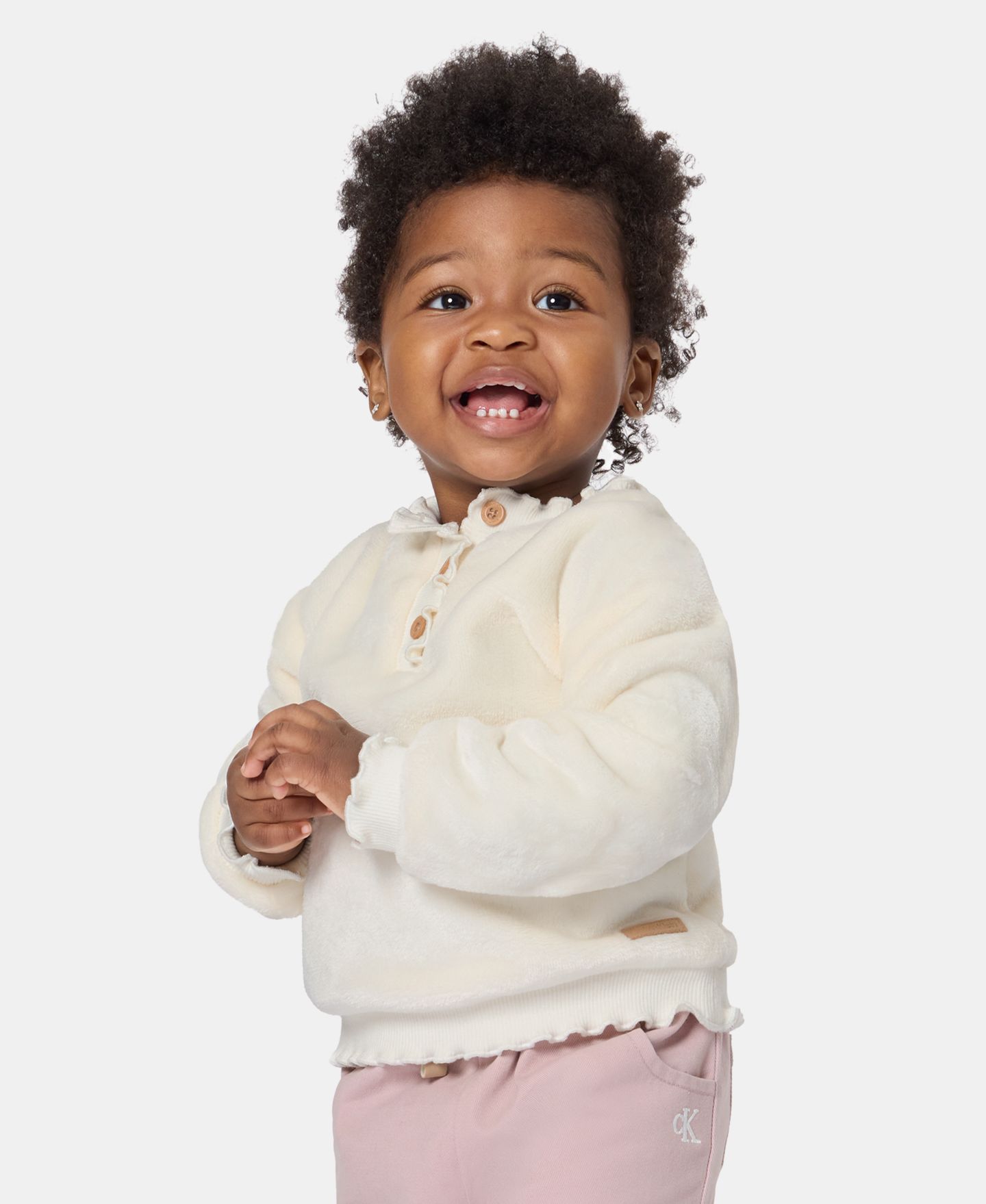Комплект Calvin Klein Long-Sleeve Sherpa Top and Pants, 2-Piece Set для девочек-малышей, цвет: Розовый — фото 7