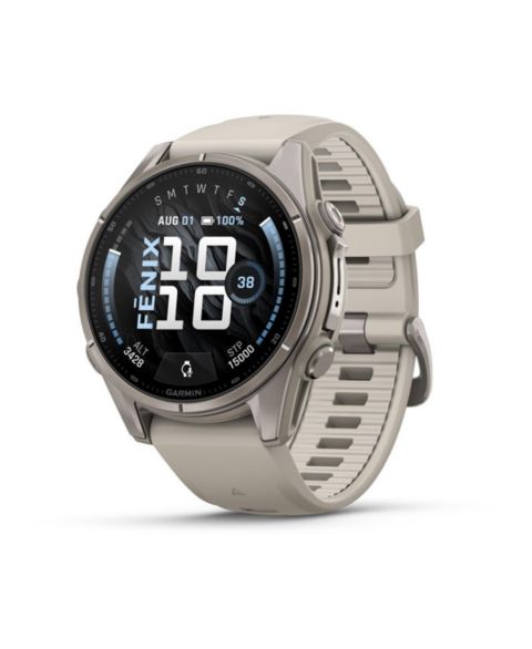 Мультиспортивные GPS-смарт-часы Garmin Fenix 9, 43 мм, силиконовый ремешок Fog Gray, цвет: Туманный серый