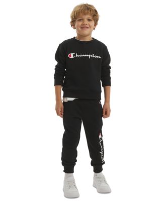 Boys' 4-7 Signature Logo Fleece Long-Sleeve Sweatshirt and Joggers, 2-Piece Set
