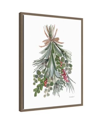 Sylvie Framed Canvas Mixed Holiday Swag by Patricia Shaw