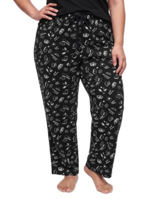 Plus Size Cotton Jersey Knit Sleep Pants