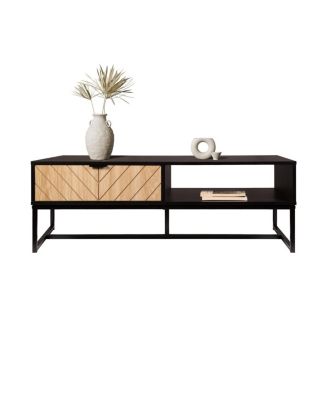 Modern TV Stand with Wood Drawer and Storage