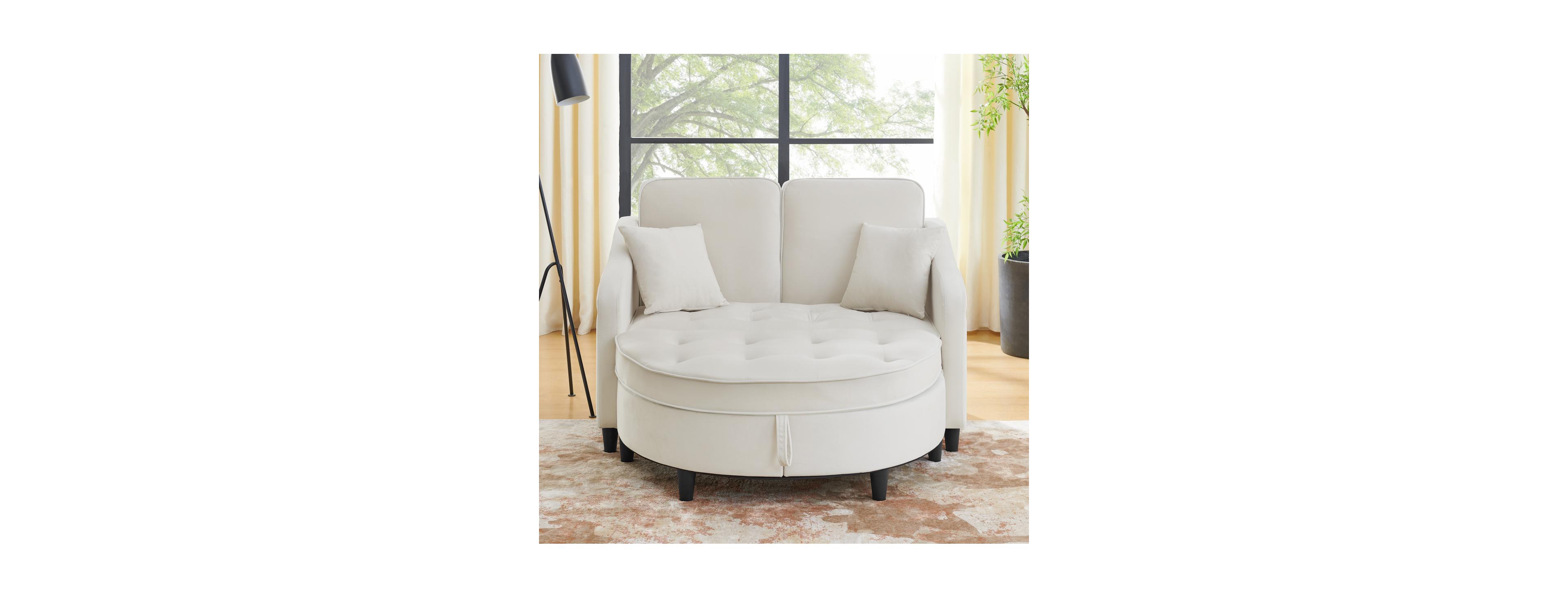 Streamdale Furniture Two-seater Sofa with Storage Footstool and Usb