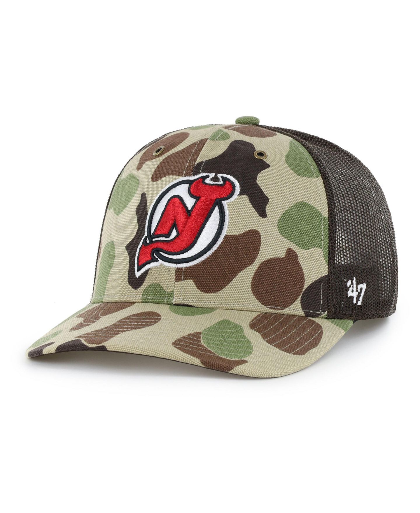 Мужские головные уборы '47 Brand Camo New Jersey Devils Duck Camo Trucker Hat — фото 1