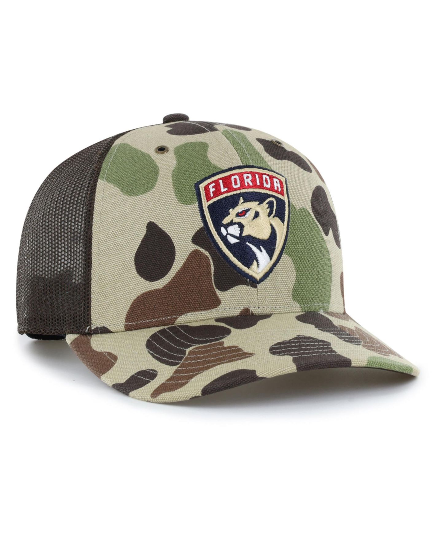Мужская кепка '47 Brand Camo Florida Panthers Duck Camo Trucker Hat — фото 2