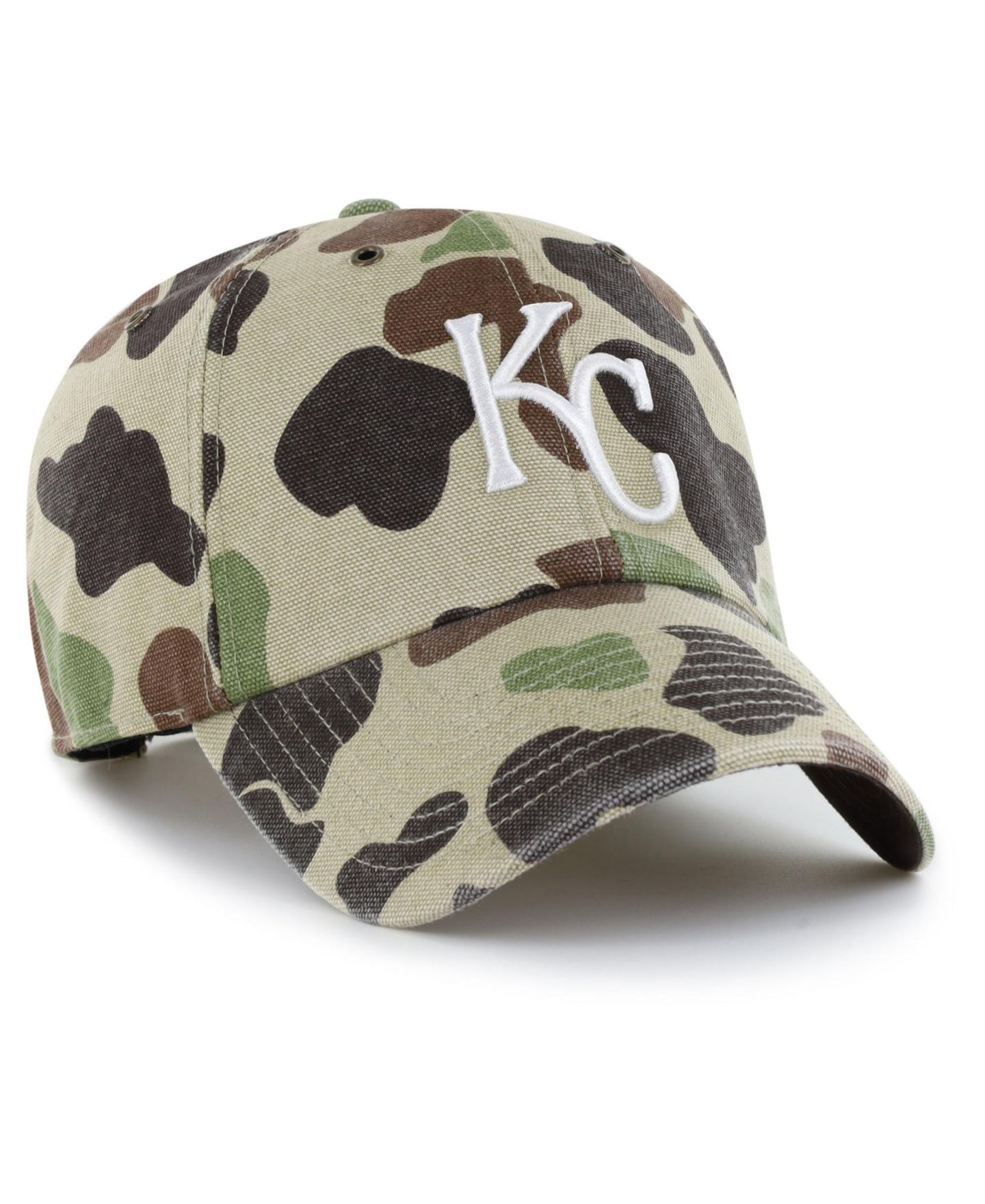 Мужская кепка '47 Brand Camo Kansas City Royals Duck Camo Clean Up Adjustable Hat — фото 2