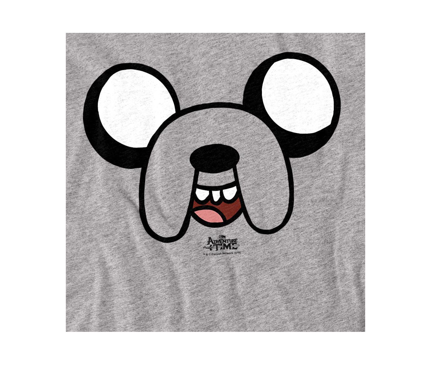 Мужская футболка Adventure Time Jake Head Graphic Crewneck, цвет: Меланжевый — фото 3