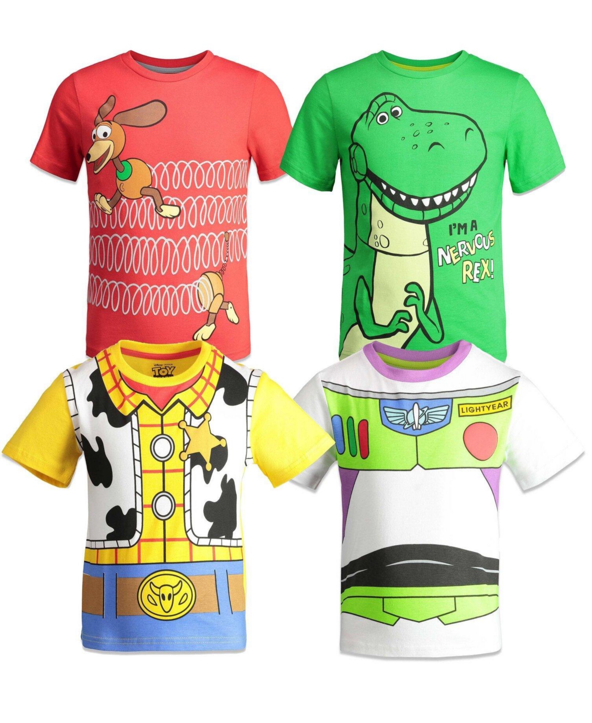 Disney Little Boys Toy Story 4 Pack T-Shirts