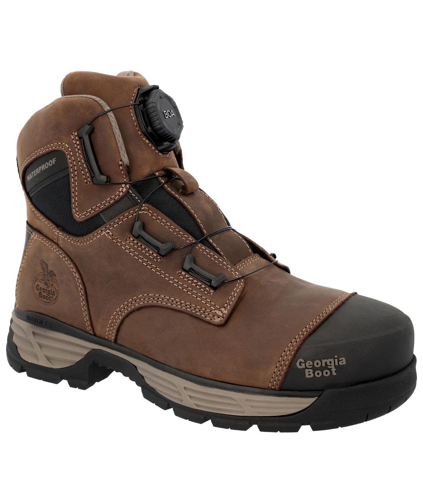 Мужские ботинки GEORGIA BOOT Durab lend Edge BOA Alloy Toe Work Boot, цвет: Коричневый — фото 5