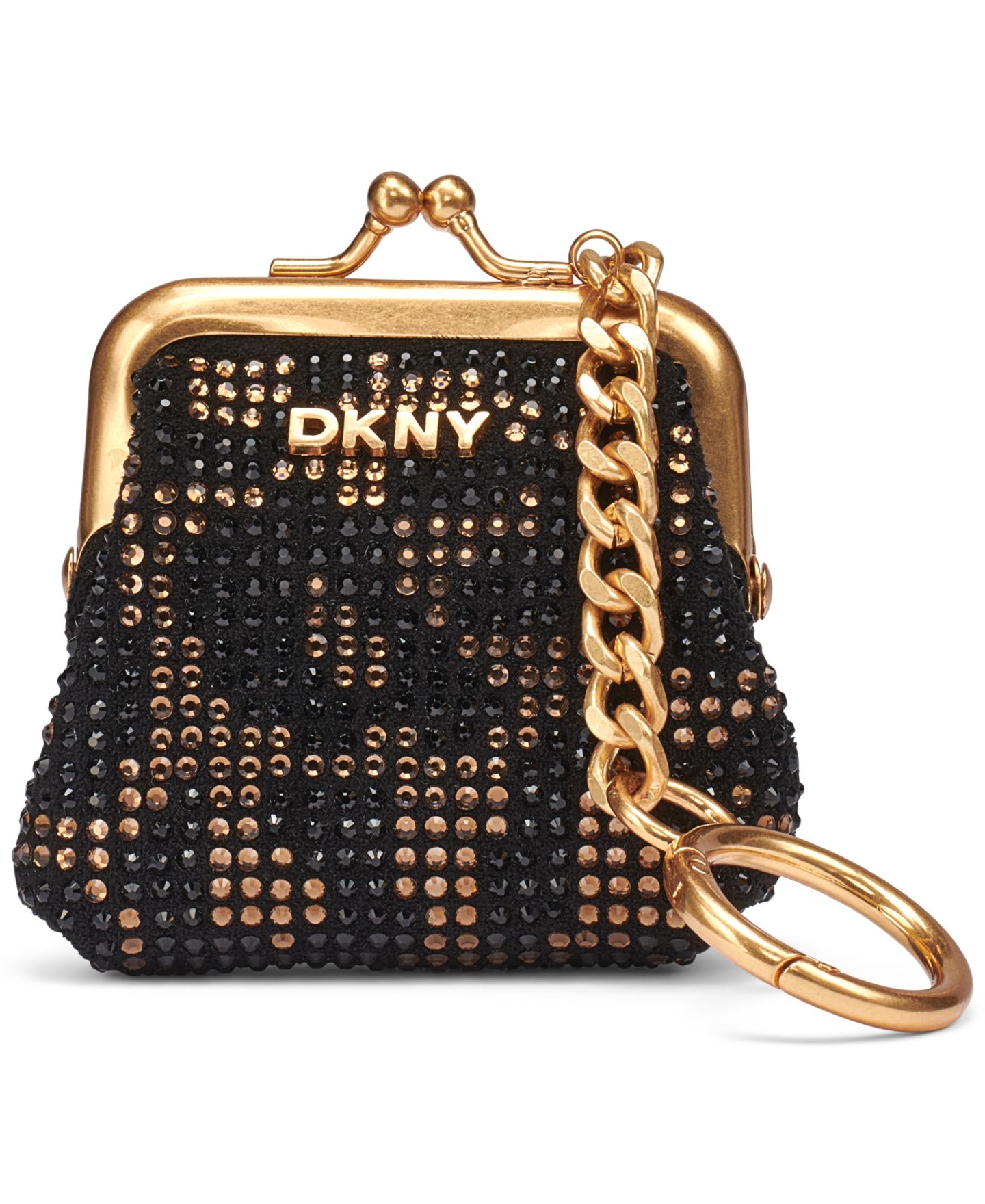 Женский брелок DKNY Kiss-Lock Suede Bag Charm, цвет: Разноцветный — фото 1