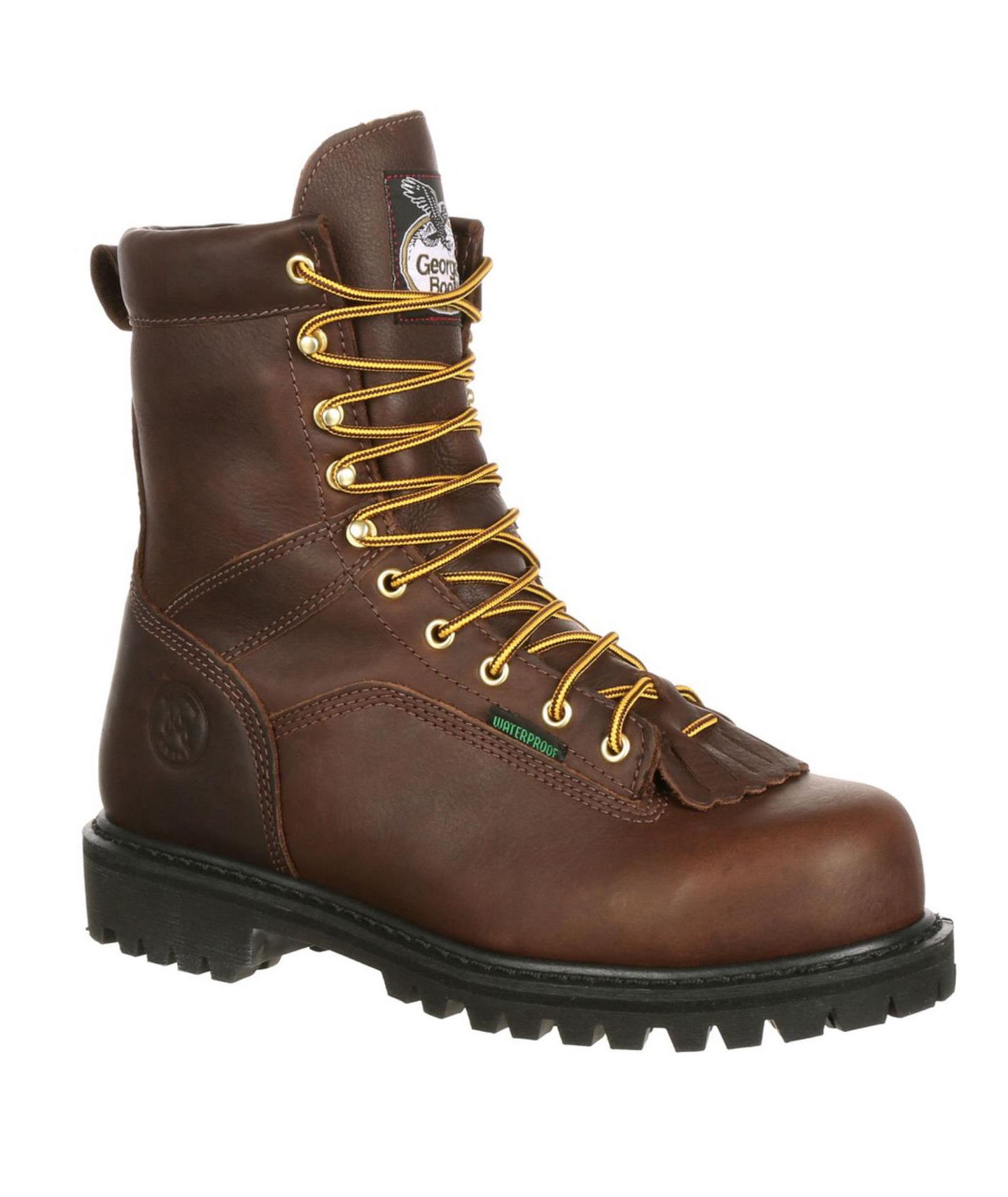 Мужские ботинки GEORGIA BOOT Lace-to-Toe Steel Toe Waterproof Work Boot, цвет: Шоколадный — фото 4
