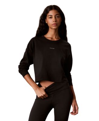 Women's Icon Long-Sleeve Graphic Crop T-Shirt