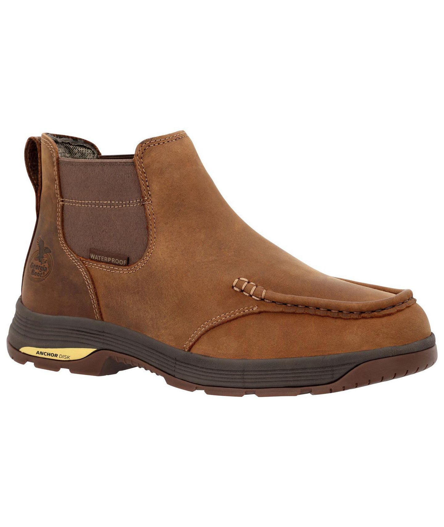 Мужские ботинки GEORGIA BOOT Athens SuperLyte Waterproof Work Chelsea Boot, цвет: Коричневый — фото 4