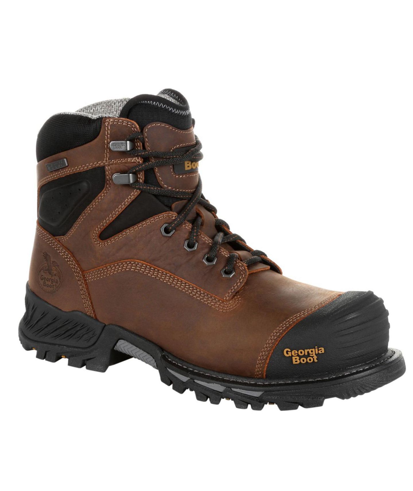 Мужские ботинки GEORGIA BOOT Rumbler Composite Toe Waterproof Work, цвет: Чёрный / Коричневый — фото 9