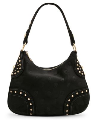 Skully Medium Studded Skull Hobo Handbag